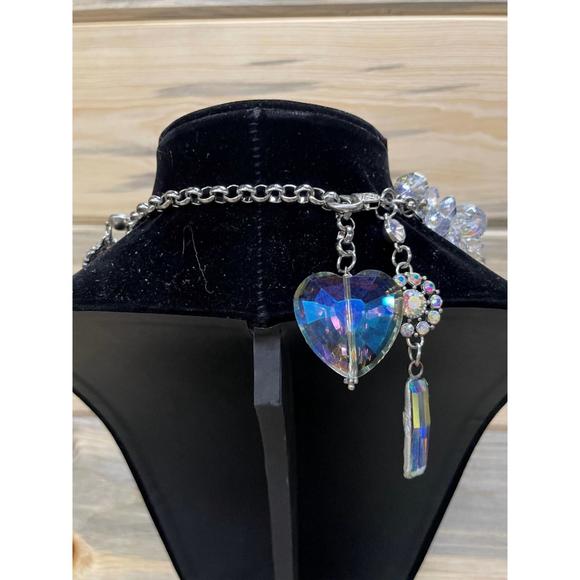 NEW ART BY AMY LABBE many crystals necklace in purple - Picture 3 of 3